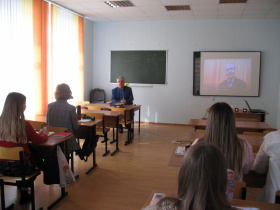 Студенты института естествознания познакомились с воспоминаниями очевидца визита Ю.А. Гагарина в Калугу